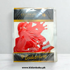 Red Bride To be letter Balloon