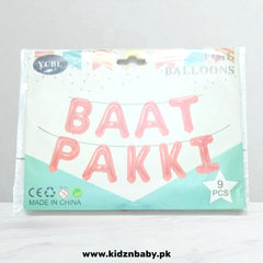 Red Baat Pakki Foil Balloons