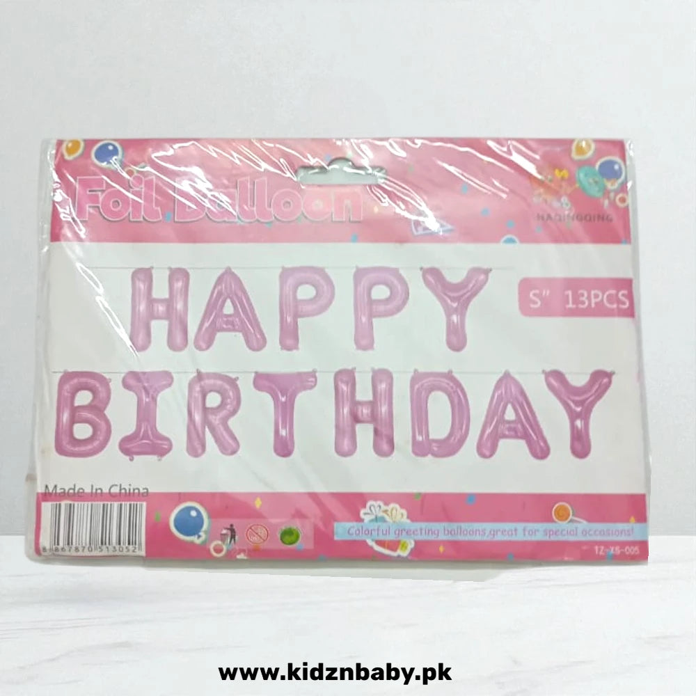 Rose Gold Happy Birthday Letter Balloons for Desi celebrations