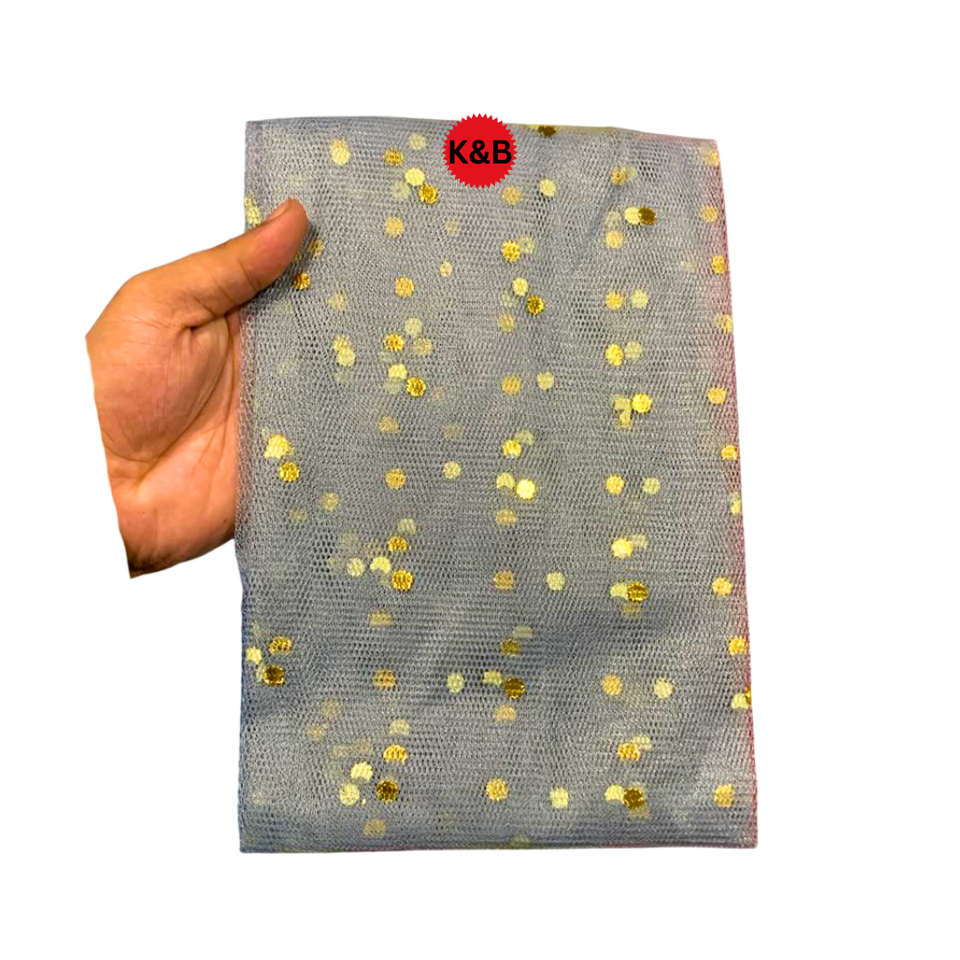 Silver Dotted curtain for parties