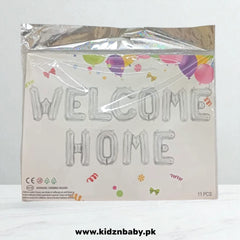WELCOME HOME foil balloons 16 inch silver
