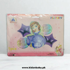 Sofia The First foil balloons set pack of 5 for kids birthday party in Pakistan
