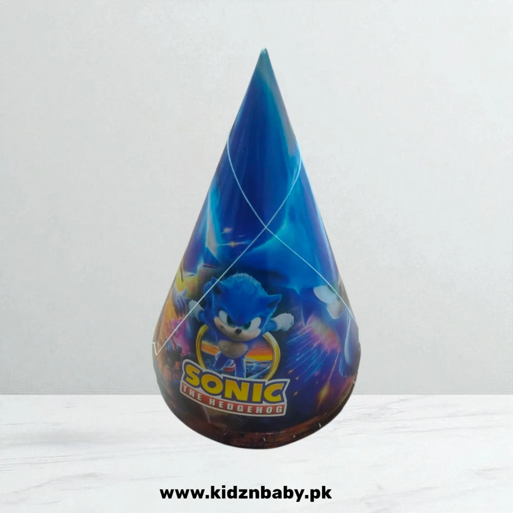 Sonic the Hedgehog theme birthday cap party accessory for a speedy celebration