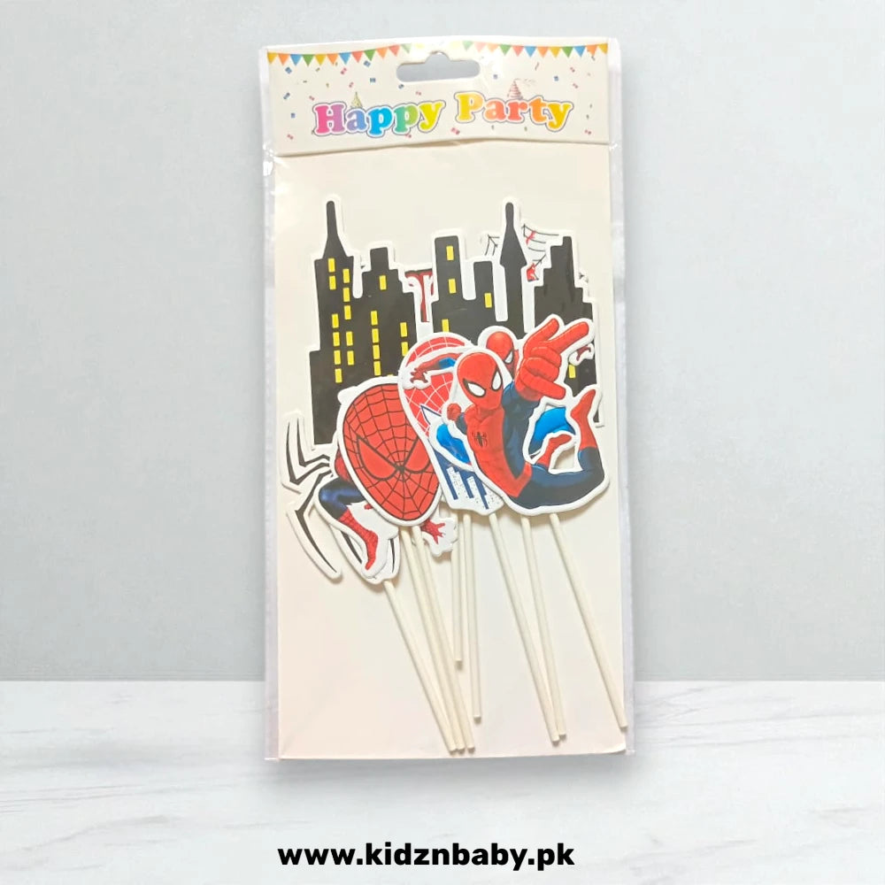 Spiderman theme cake topper set for birthdays parties