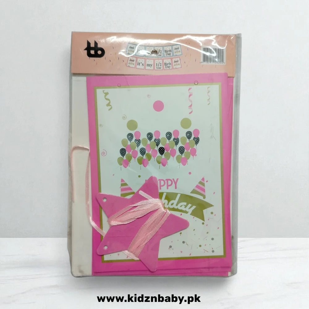 Pink Star 1/2 wall hanging banner