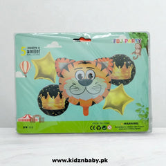 Tiger jungle theme balloons decoration set 5 pieces kids birthday party Pakistan