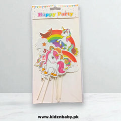 Unicorn Theme cake topper set