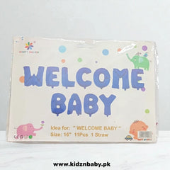 Welcome Baby Alphabet Foil Balloons Set for Baby Shower & Welcome Party