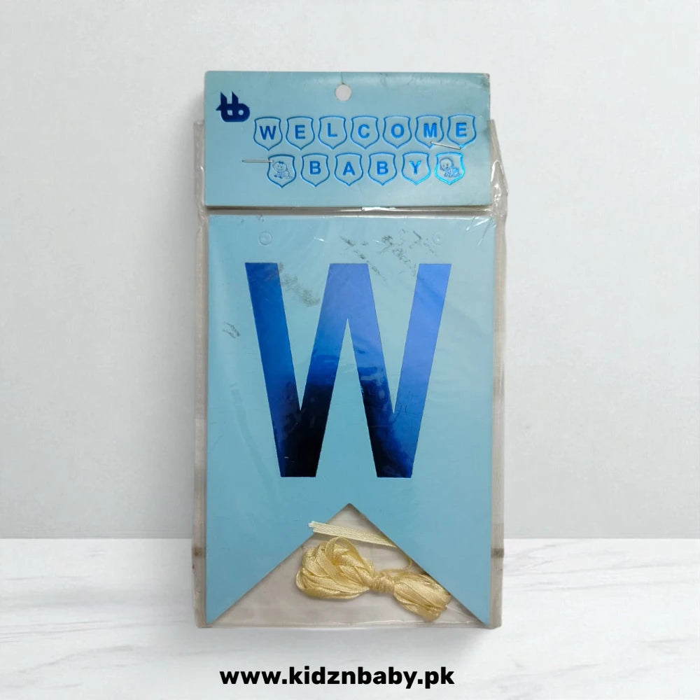 Welcome Baby wall hanging banner for baby shower and newborn party decoration in Pakistan