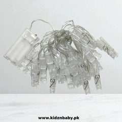 20 Clips Photo Fairy Lights String battery Operated for Birthday Decoration, Wedding, Party, Home Decor