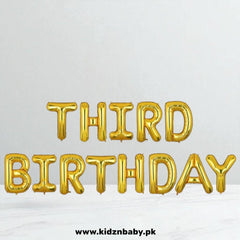 Third Birthday Gold Foil Letter Collection