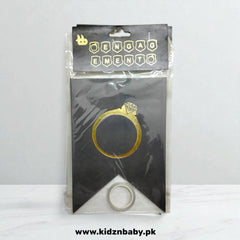 Happy Engagement Banner - Elegant Gold Foil Letter Banner for Engagement Party, Bridal Shower &