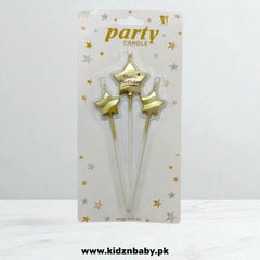 Heart and Star Shape Candle for Cake in Different Colors