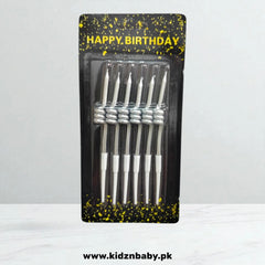 6 Pcs Thumb Up Curly Spiral Candle for Cake in Different Colors