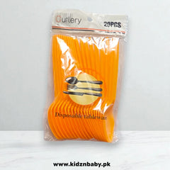 Yellow party spoon for birthdays events