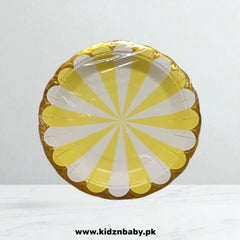 Yellow Sunburst Disposable Plates (Pack of 10)