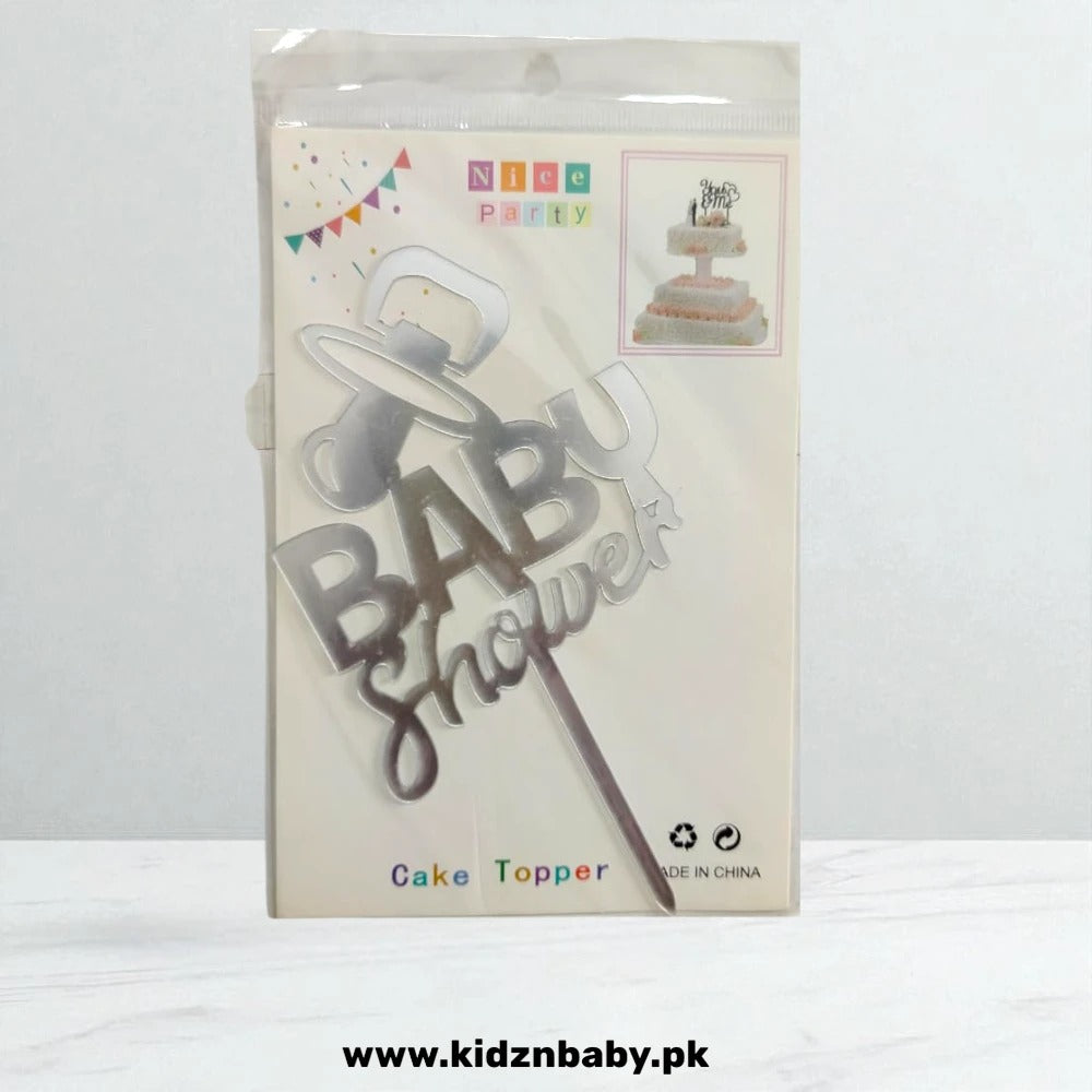 Cute baby shower topper for gender reveal cakes