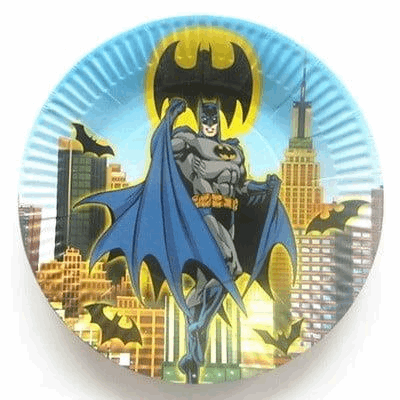 Batman Disposable Plates for kids’ birthday parties and superhero-themed events.