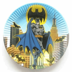 Batman Disposable Plates for kids’ birthday parties and superhero-themed events.