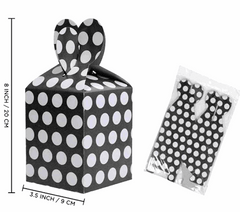 Black Polka Dot Goodies Box Collection for stylish party favors