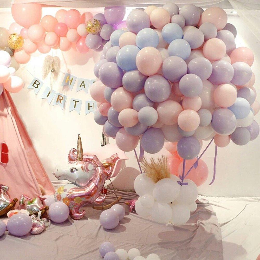 Macron Pastel Latex Balloons for Parties - KidzNBaby