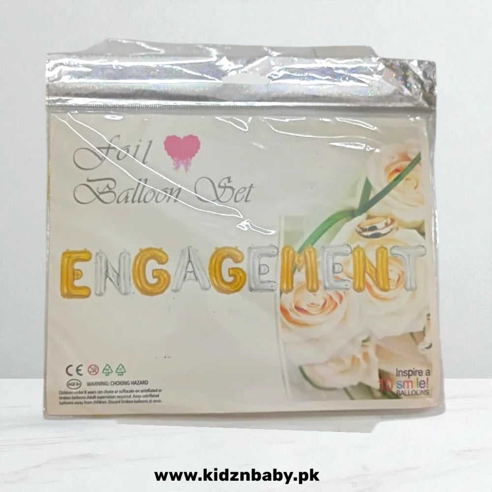 foil balloons for engagement event décor