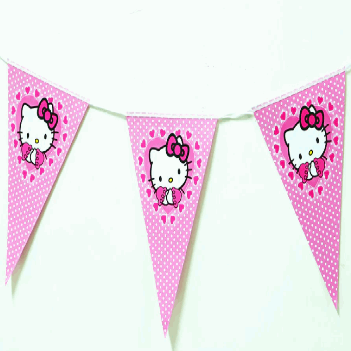 Pack of 10 Hello Kitty Party Flags for birthday decorations