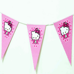 Pack of 10 Hello Kitty Party Flags for birthday decorations