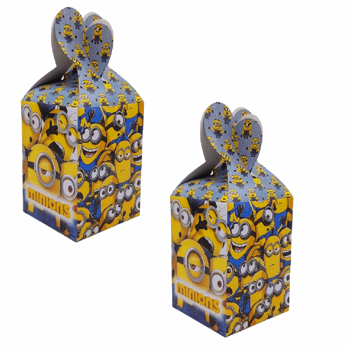 Pack of 10 Minion Theme Goody Boxes for birthday party favors