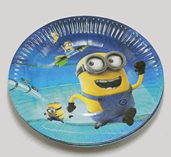 Minions Disposable Plates featuring yellow Minions, ideal for kids’ birthday parties and celebrations.