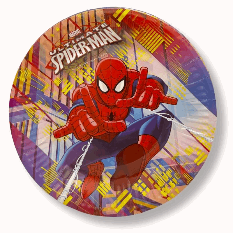 Spiderman Disposable Plates for kids’ birthday parties and superhero-themed events.
