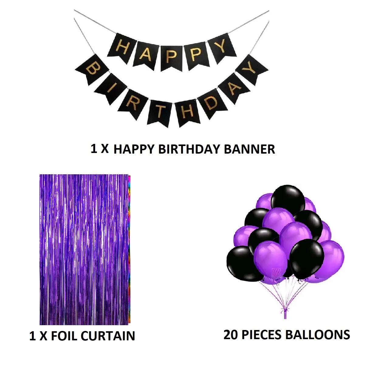 Happy Birthday Decoration Combo Bundle Set | Party Decoration Items