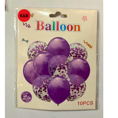 Confetti Latex Mix Balloons - 10 Pieces