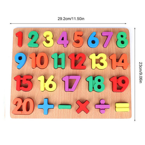 123 Numbers Thick Wooden 3D Board Puzzle for Early Learning