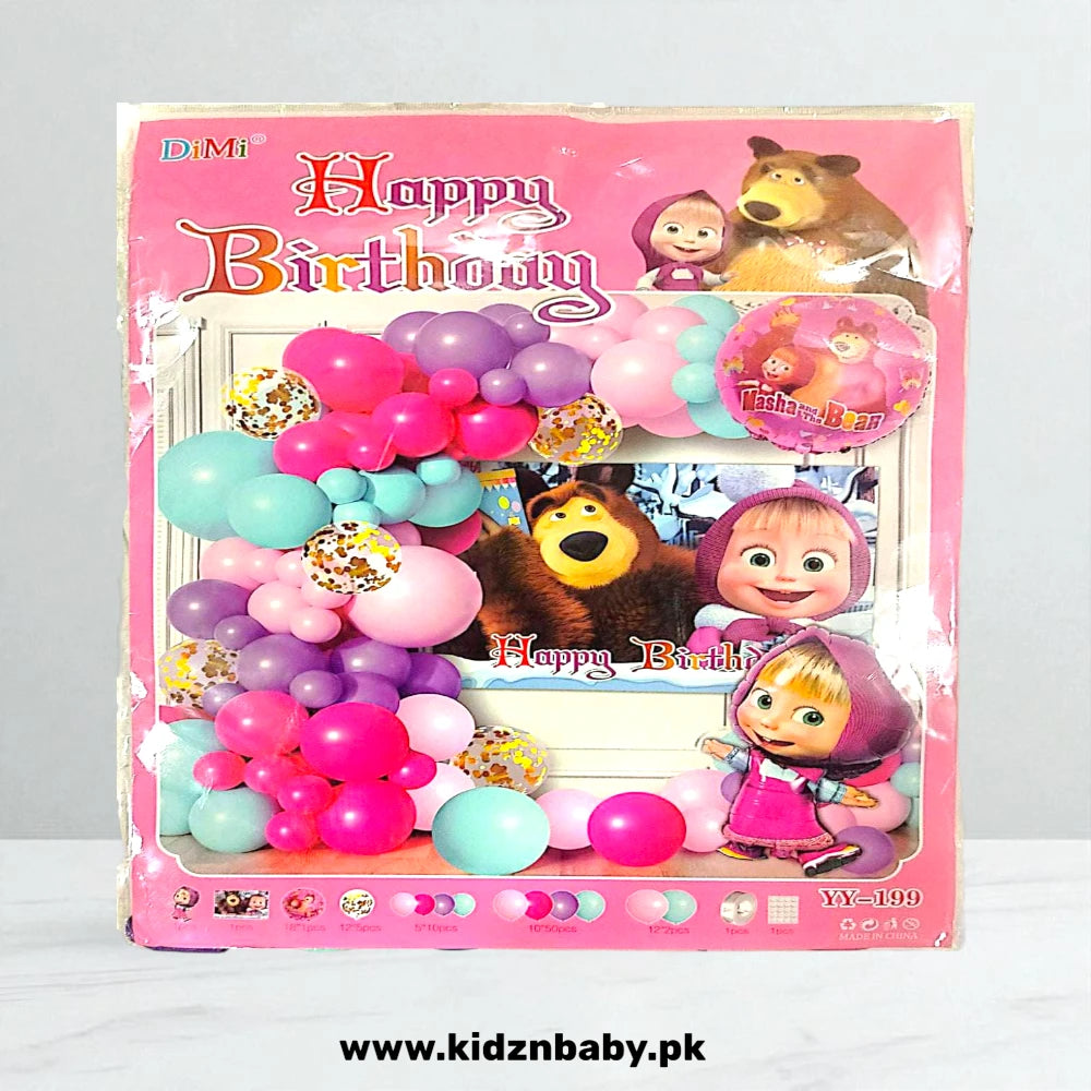 Masha and the Bear Theme Combo Decoration Set