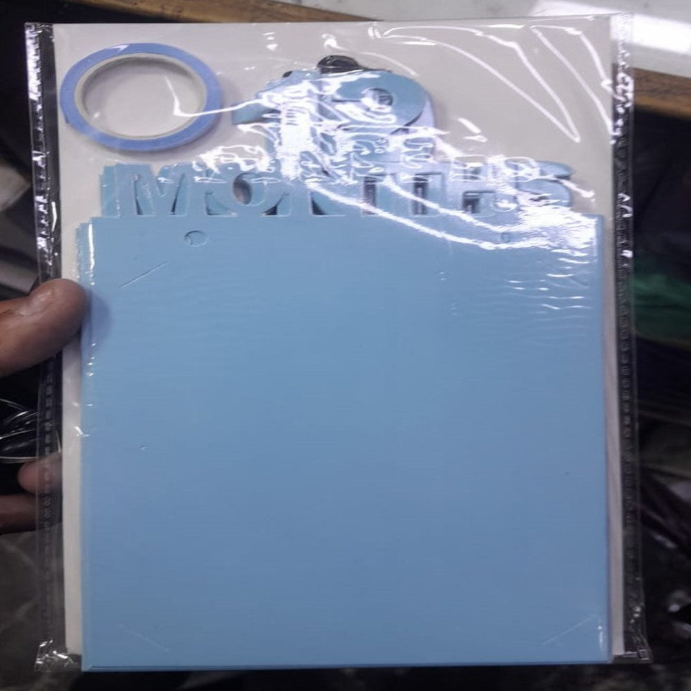 12 months photo banner for baby first birthday