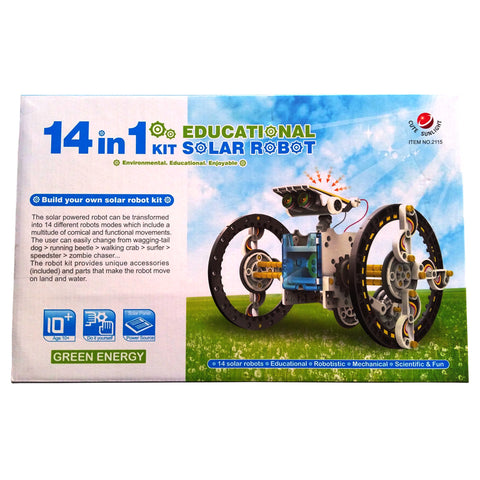 14 In 1 Educational Solar Robot - STEM Learning Kit for Kids