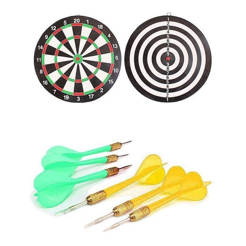 15" Dart Board Game with Steel Rim