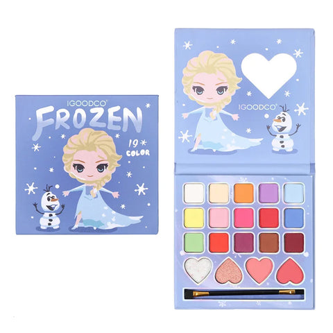 19 Colors Cute Cartoon Pattern Shimmer Matte Sequins Eyeshadow Palette for Kids