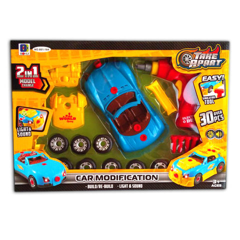 2 In 1 Racing Car Electronic Assembly Drill Kit for Kids - Kidz N Baby