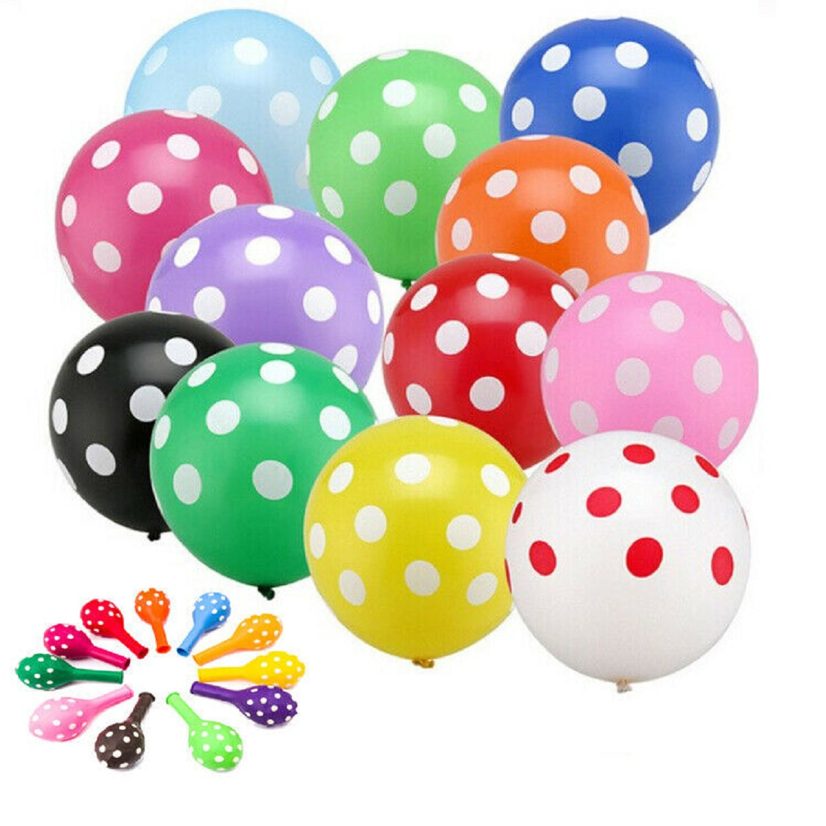 20 Pieces Polka Dot Latex Balloons for Parties and Events in Pakistan