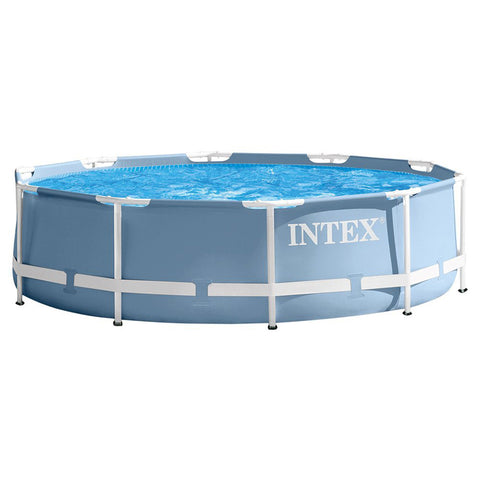 Intex - Prism Frame Metal Foldable Swimming Pool with Filter Pump (10 ft x 30 inch) - 28701