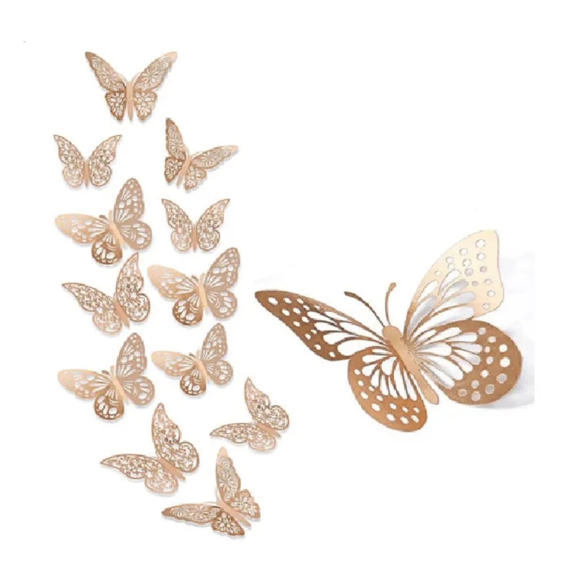 3D Butterfly for Wall and Party Decoration - 10 Pieces