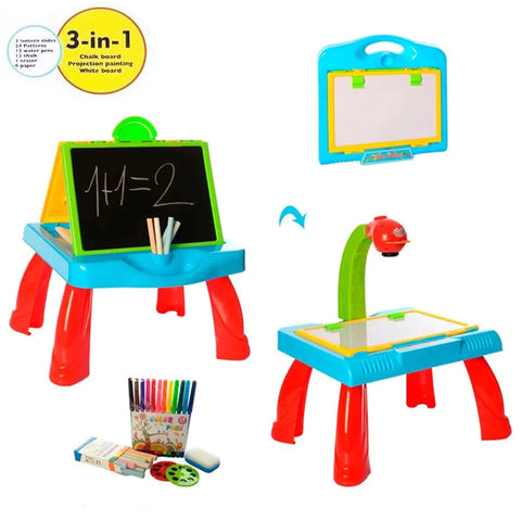 3 in 1 Learn and Interactive Activity Desk Projector for Kids