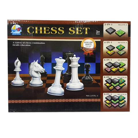 3 in 1 Chess, Chinese Checkers & Snakes & Ladders Game Set