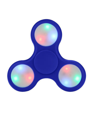 3-Sided LED Light Fidget Spinner in Blue with LED Lights