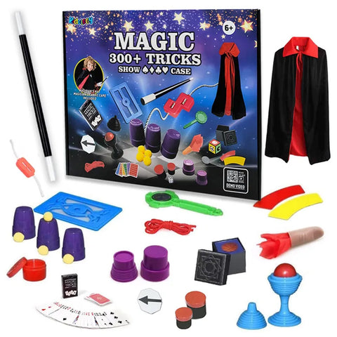 300+ Magic Trick Toy Set for Kids with Wand and Magical Costume