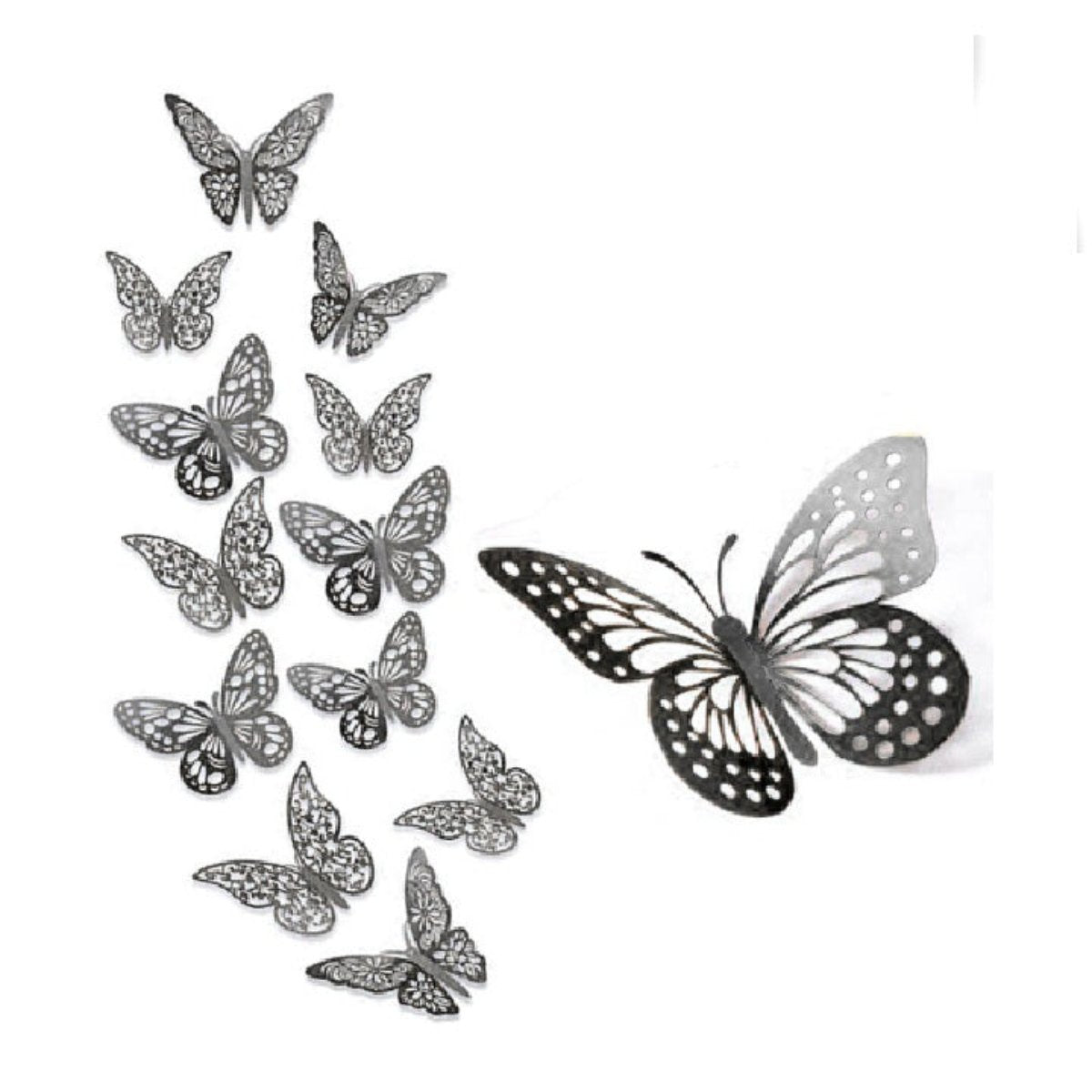 3D Butterfly for Wall and Party Decoration - 10 Pieces