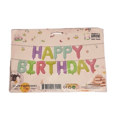 Happy Birthday Alphabet Foil Balloons Set