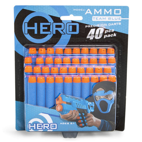 40 Pcs Nerf Soft Blaster Darts Refills in Blue for Kids' Toy Blasters